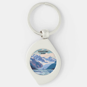 Glacier Bay National Park Alaska Vintage Travel Keychain