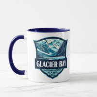 Glacier Bay National Park Illustration Retro