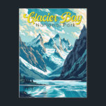Glacier Bay National Park Illustration Retro Postcard<br><div class="desc">Glacier Bay Park vector artwork design. The park is a homeland,  a living laboratory,  a national park,  a designated wilderness,  a biosphere reserve,  and a world heritage site.</div>