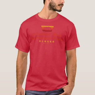 Glacier Bay National Park Retro Badge Bear Red T-Shirt