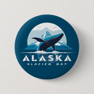 Glacier Bay Whale - Alaska 2 Inch Round Button