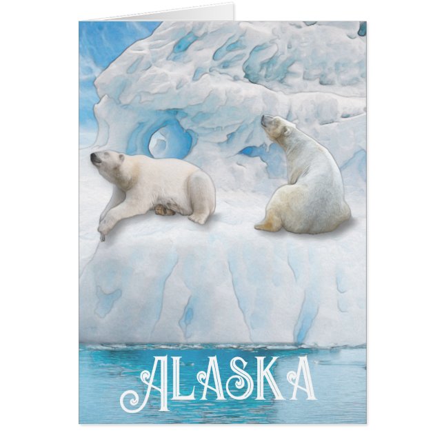 Glacier Bears Alaska - 5" x 7" Art Card (Front)