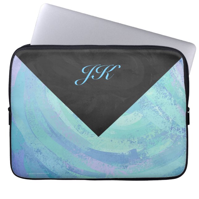 Glacier Blue Monogram Laptop Sleeve (Front)