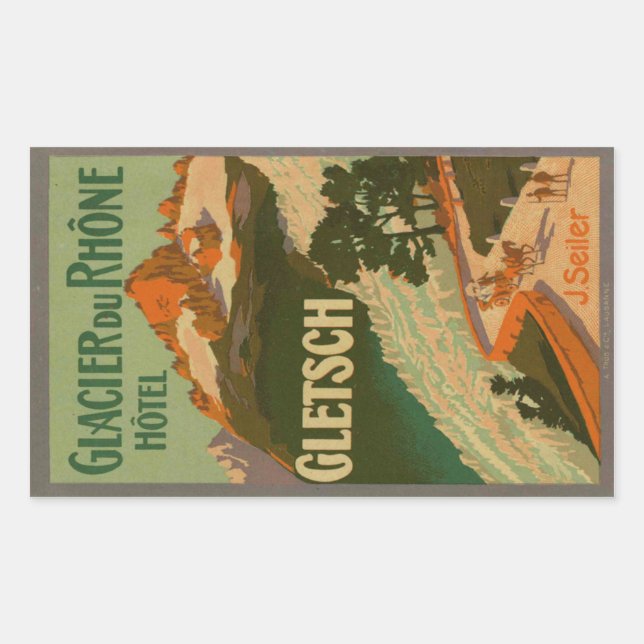 Glacier du Rhône Hotel Sticker (Front)