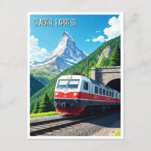 Glacier Express Switzerland Matterhorn  Postcard