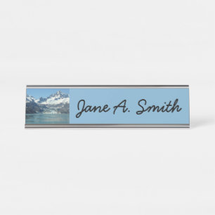 Glacier-Fed Waters of Alaska Desk Name Plate