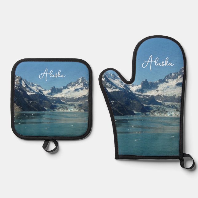 Glacier-Fed Waters of Alaska Oven Mitt & Pot Holder Set (Front)