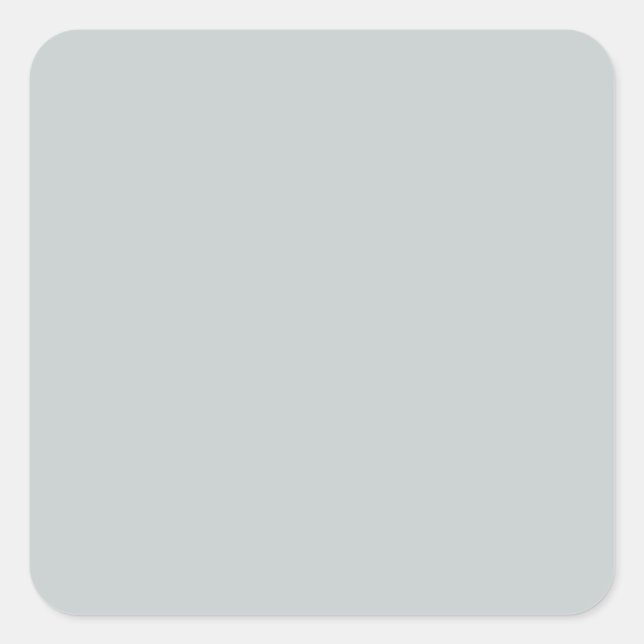 Glacier Grey Grey Trend Colour Background Square Sticker (Front)