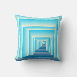 Glacier Ice Blue Vanilla Tunnel Throw Pillow