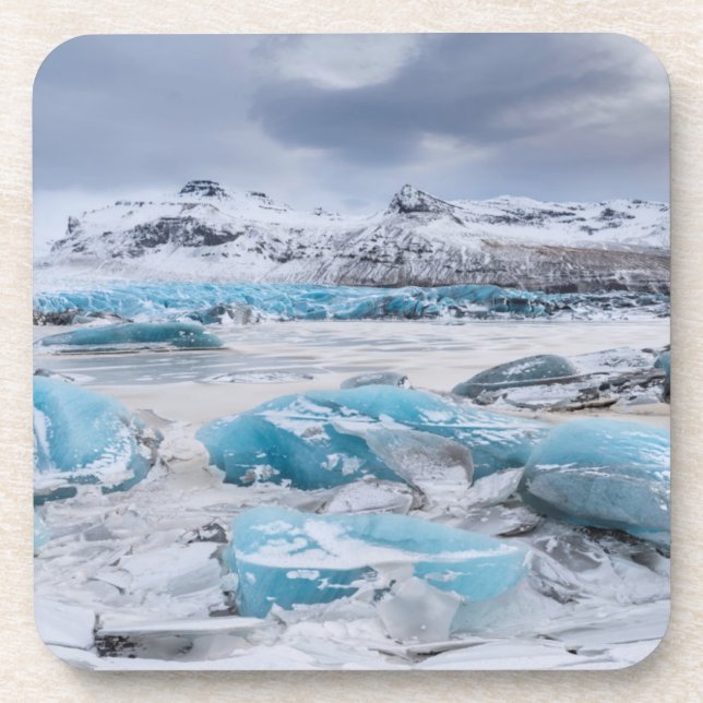 Glacier Ice landscape, Iceland Coaster (Front)