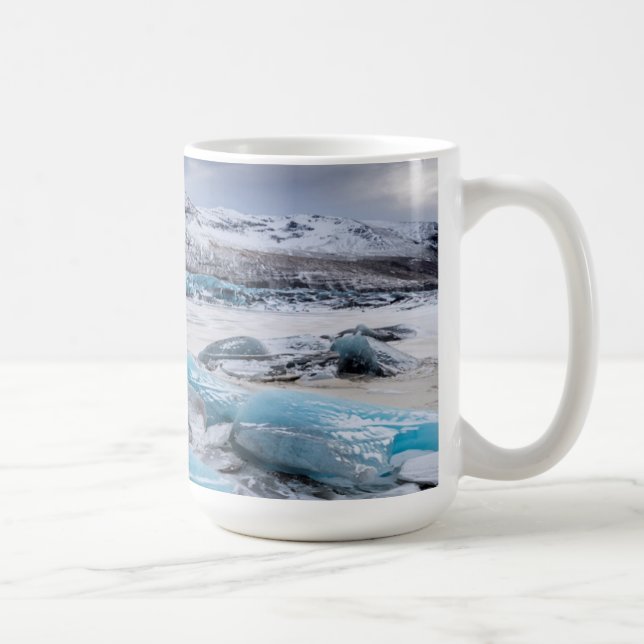 Glacier Ice landscape, Iceland Coffee Mug (Right)