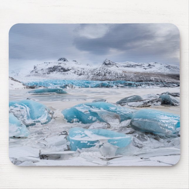 Glacier Ice landscape, Iceland Mouse Pad (Front)
