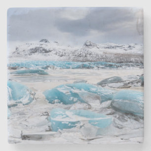 Glacier Ice landscape, Iceland Stone Coaster