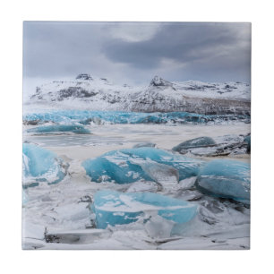 Glacier Ice landscape, Iceland Tile