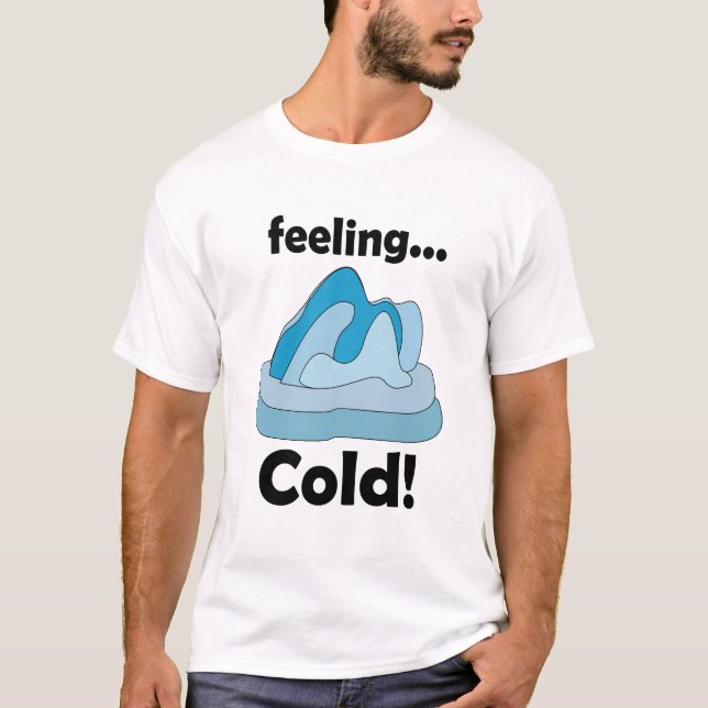 Glacier Iceberg Feeling Cold Funny T-Shirt (Front)