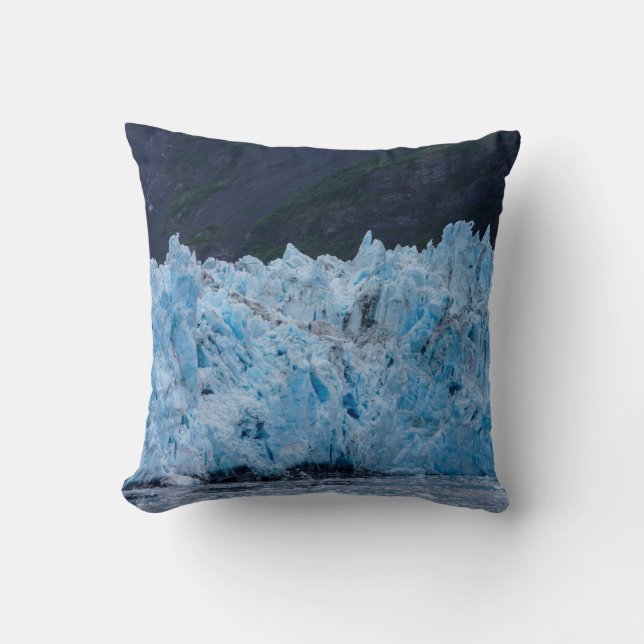 Glacier in Prince William Sound Alaska Throw Pillow (Front)