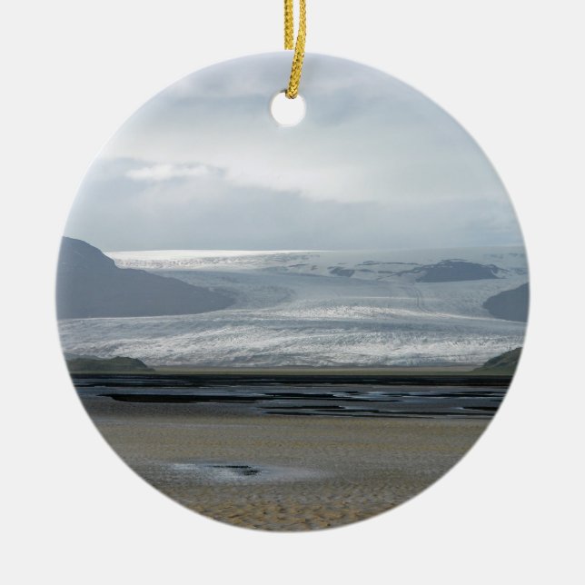 Glacier in Vatnajokull National Park - Iceland Ceramic Ornament (Front)