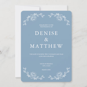 Glacier Lake Coloured Wedding Invitation