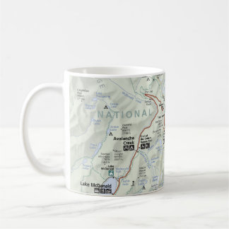 Glacier (Montana) map poster Coffee Mug