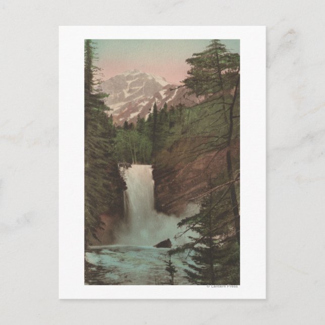 Glacier, MTView of Trick Falls Glacier, MT Postcard (Front)