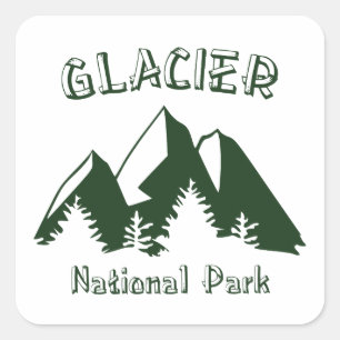 Glacier National Par Square Sticker