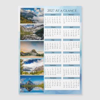 Glacier National Park 2027 At a Glance Calendar