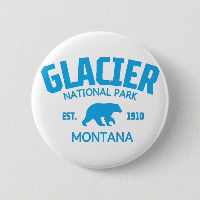Glacier National Park 2 Inch Round Button (Front)