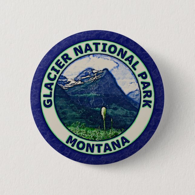 Glacier National Park 2 Inch Round Button (Front)
