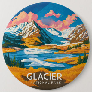 Glacier National Park 6 Inch Round Button