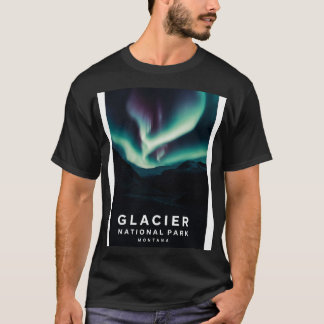 Glacier National Park Aurora Borealis T-Shirt