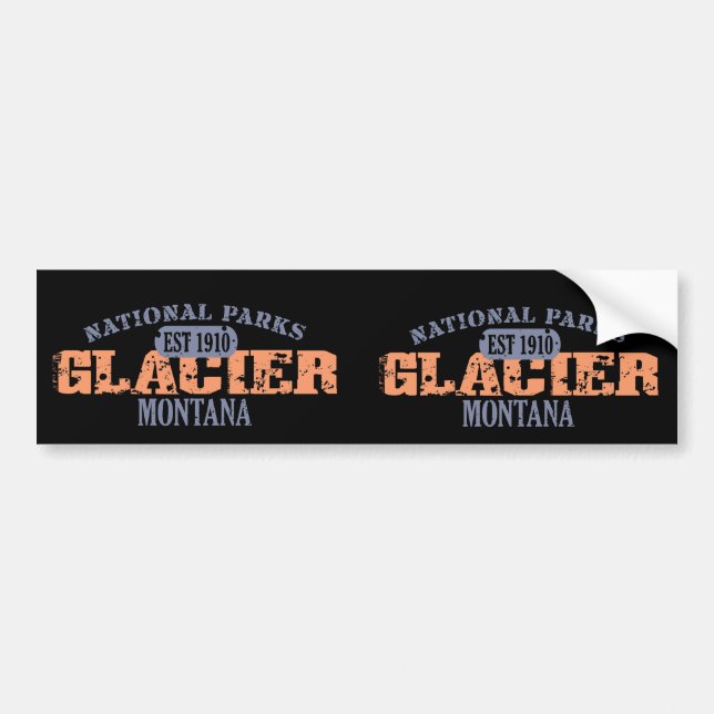 Glacier National Park Bumper Sticker (Front)