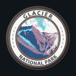Glacier National Park Canada Vintage Badge Magnet<br><div class="desc">Glacier National Park vector art design. The Park includes a portion of the Selkirk Mountains which are part of the larger grouping of mountains,  the Columbia Mountains.</div>