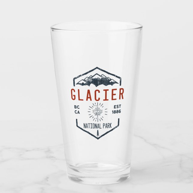 Glacier National Park Canada Vintage Distressed Glass (Front)