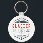 Glacier National Park Canada Vintage Distressed Keychain<br><div class="desc">Glacier National Park Distressed Badge with unique park themed maple leaf design. The Park includes a portion of the Selkirk Mountains which are part of the larger grouping of mountains,  the Columbia Mountains.</div>