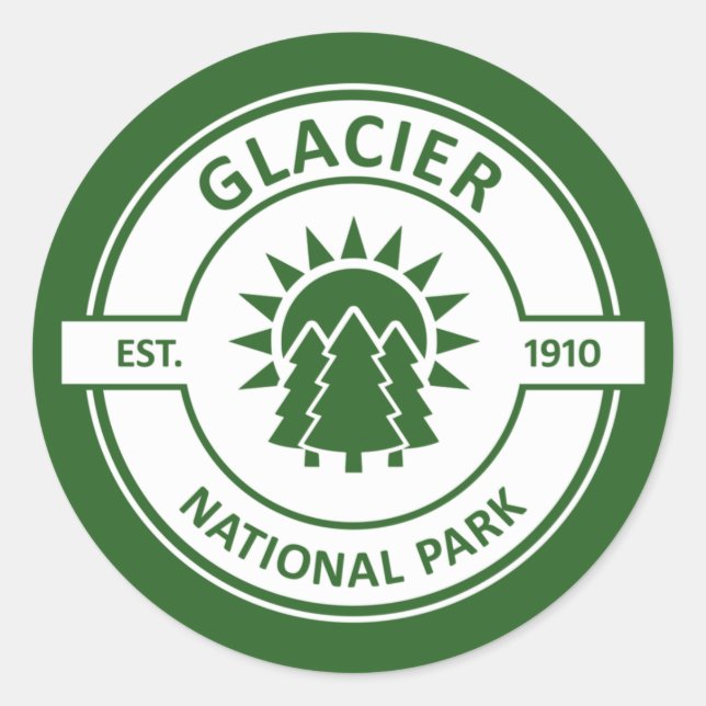 Glacier National Park Classic Round Sticker (Front)