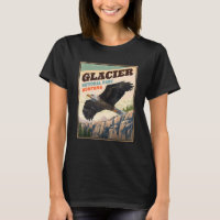 Glacier National Park Eagle Vintage Look