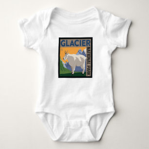Glacier National Park Goat Baby Bodysuit