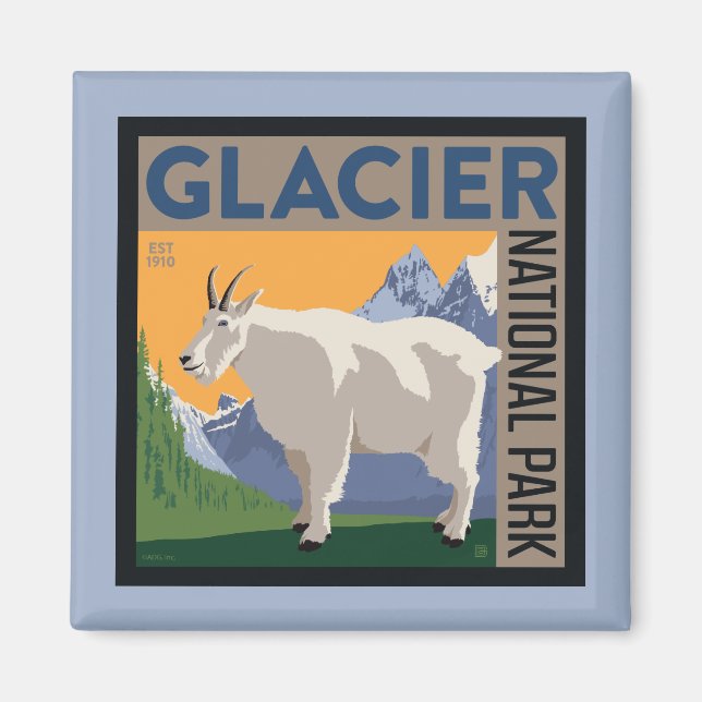 Glacier National Park | Goat Magnet (Front)