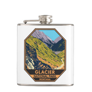 Glacier National Park Going to the Sun Road  Hip Flask