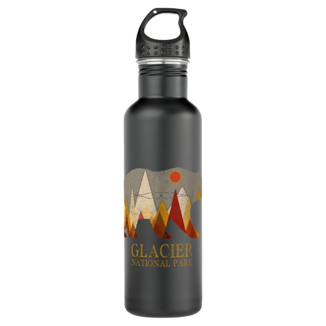 Glacier National Park Grizzly Bear Montana  710 Ml Water Bottle (Front)