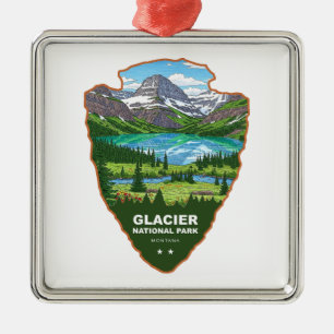 Glacier National Park Montana Arrowhead Metal Ornament