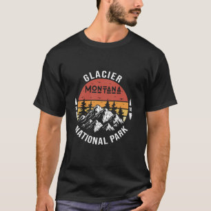 Glacier National Park Montana Mountain Nature Hiki T-Shirt