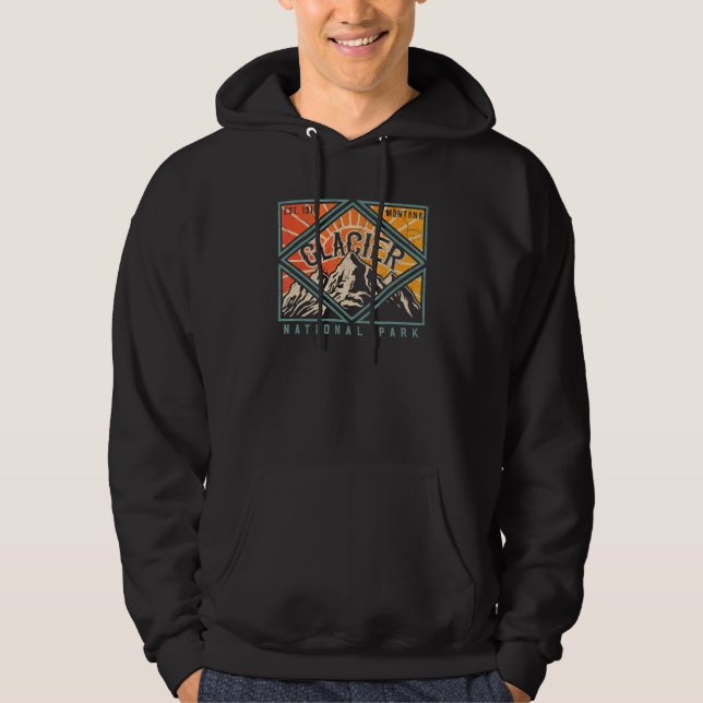 Glacier National Park Montana Mountains Exploratio Hoodie (Front)