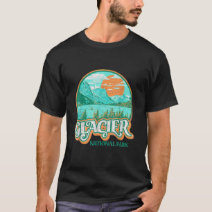 Glacier National Park Montana Retro 80's Chill Gra T-Shirt