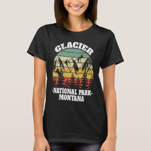 Glacier National Park Montana Retro Vintage T-Shirt