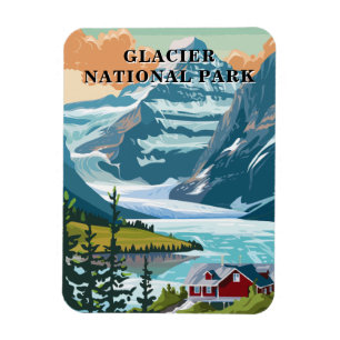 Glacier National Park Montana Souvenir Mountains Magnet