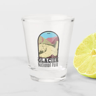 Glacier National Park Montana Triple Divide Peak Shot Glass