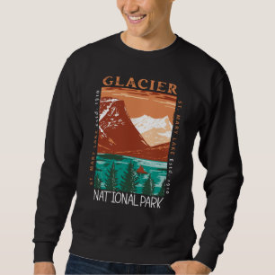 Glacier National Park Montana Vintage Distressed Sweatshirt