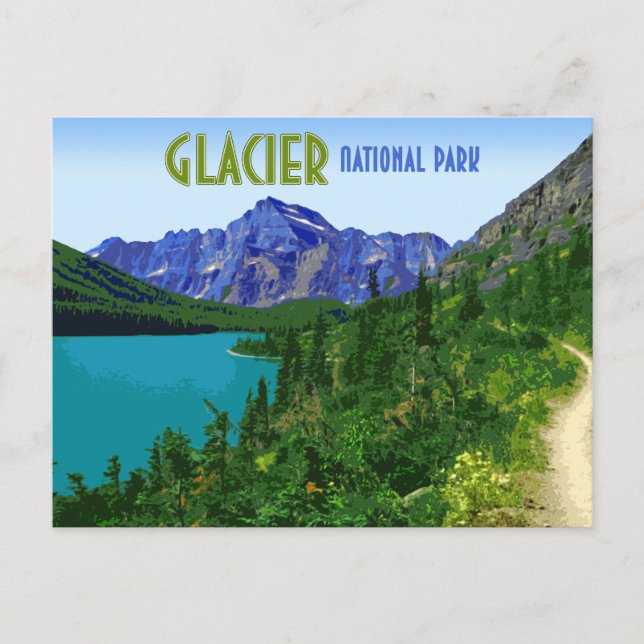 Glacier National Park Montana Vintage Postcard (Front)