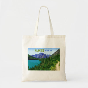 Glacier National Park Montana Vintage Tote Bag